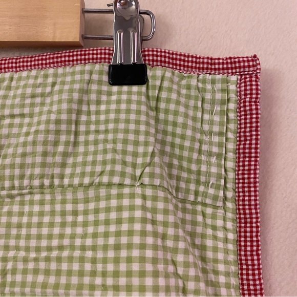 Pottery Barn Kids cotton applique gingham Alphabet Soup ABC crib baby quilt - Picture 12 of 15